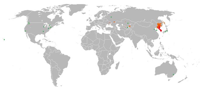 Countries with native Korean-speaking populations